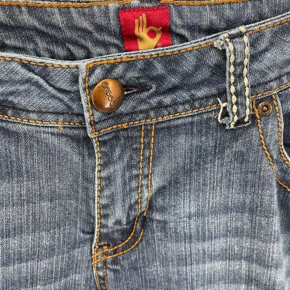 Sasson Womens Vintage Jeans Stretch Flap Pocket Tapered Leg Medium Wash Blue 10 - Picture 11 of 13